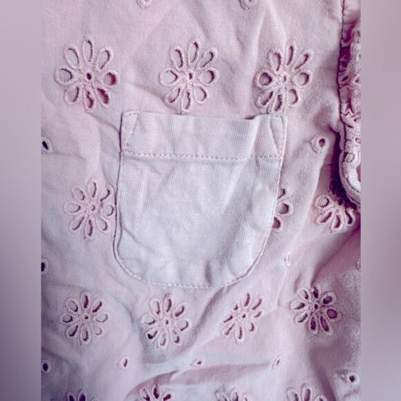 Boden Girls Top Size 3-4 T Pink Ruffles Floral Cut Out Design Cute Lightweight - Picture 5 of 7
